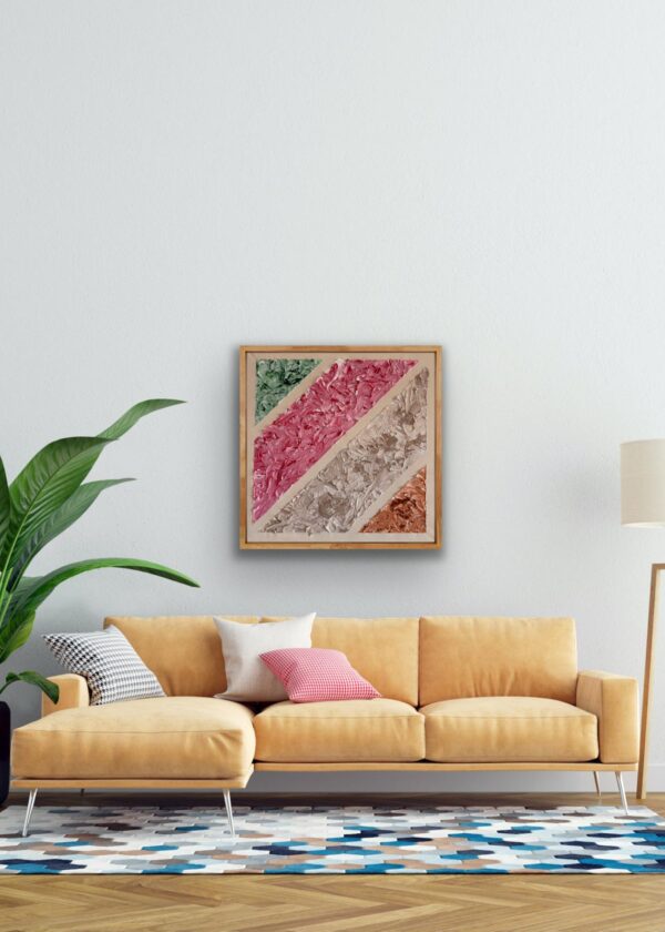 Elementlerin Hikayesi – Doku Macunu ve Akrilik ile Hazırlanmış Tablo - Görsel 4