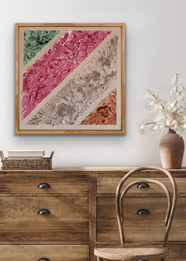 Elementlerin Hikayesi – Doku Macunu ve Akrilik ile Hazırlanmış Tablo - Görsel 5